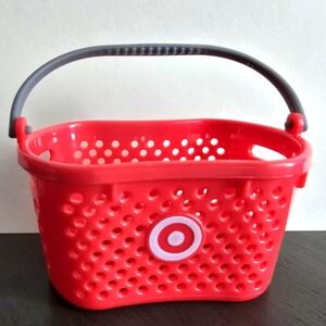 *MINI* Target Red Shopping Basket with Handle Bullseye Logo